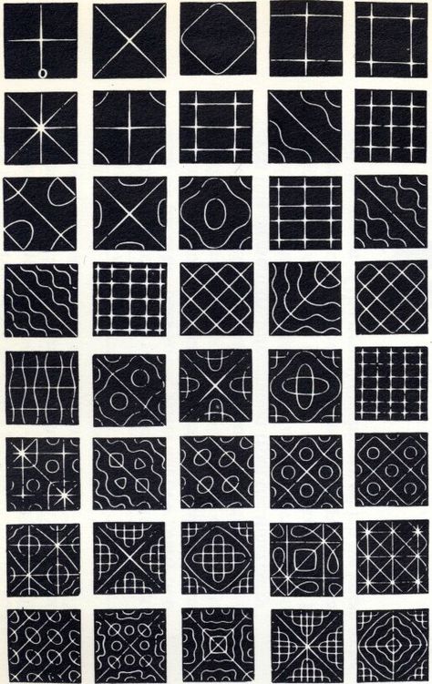 A set of CHLADNI STANDING WAVE PATTERNS generated in sand on the surface of a vibrating metal plate. The sand collects in the areas of the plate where the waves in the plate cancel each other completely. Each resonant wave pattern occurs at a specific frequency. This set was originally published by John Tyndall in 1869, it has been reorganized to show the periodic families that emerge as the frequency of the vibration increases. Sound Pattern, Science Pattern, Complex Patterns, Simple Science, Sound Frequencies, Magical Powers, Easy Science, Pattern Texture, Illustration Inspiration