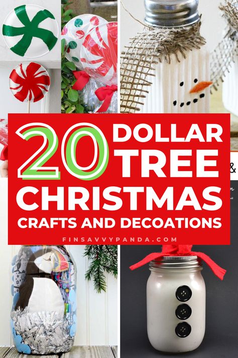 Dollar Store Decorations, Dollar Tree Christmas Crafts, Dollar Store Christmas Diy, Diy Christmas Decorations Dollar Store, Dollar Store Christmas Decor, Dollar Store Christmas Crafts, Christmas Crafts For Kids To Make, Dollar Tree Finds, Dollar Store Christmas