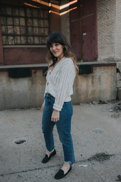 Selective Potential, Sezane Betty Cardigan Outfit, Levis 501 Crop, Sezane Emile Cardigan, Grandpa Cardigan, Long Holiday, Summer Plans, New Girl, Outfit Details