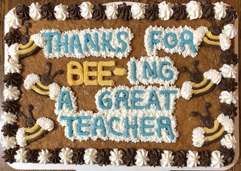 Cookie Teacher Appreciation Gifts, Teacher Cookie Cake, Teacher Appreciation Cookie Cake, Cookies Teacher Appreciation, If You Give A Teacher A Cookie, Cookie Teacher Appreciation, Teacher Cakes, Cookie Cakes, Cookie Crumbs