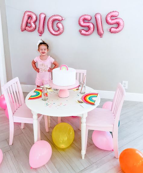 How to Throw a Big Sister Party | Celebration Stylist | Popular Party Planning Blog Sister Birthday Party Ideas, Sister Birthday Party, About Sister, Sibling Birthday Parties, Meg 2, Big Sister Announcement, Creative Party Ideas, Sprinkle Party, Big Sister Gifts