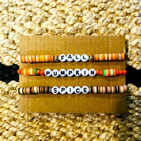 Fall Friendship Bracelet Set. Add A Little Fall Vibe To Your Look. Wear These Friendship Bracelets To Work , Fall Parties, Football Games And So Many More Places! Thanksgiving Bracelet, Candy Bracelets, Arm Candy Bracelets, Fall Parties, Girls Fall, Fall Party, Bracelet Ideas, Girl Falling, Football Games