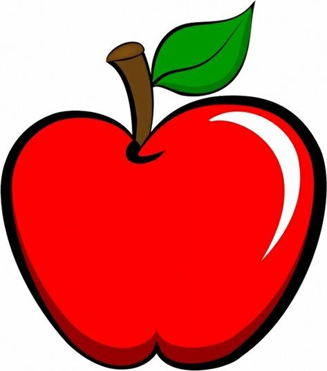 Clip Art Apple, Apple Graphic Design, Animated Apple, Red Apple Art, Fruits Cartoon, Apple Cartoon, Apple Clip Art, Fruits Clipart, Cartoon Apple