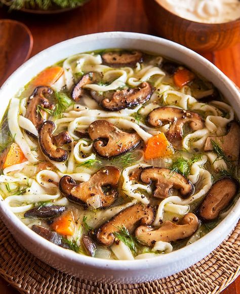 Mushroom Noodle Soup Recipe with Handmade Pasta Noodle Sauce Recipe, Mushroom Noodle Soup, Ramon Noodles, Food Photography Composition, Noodle Soup Recipe, Handmade Pasta, Seasoning And Spice, Mouthwatering Food, Regional Food