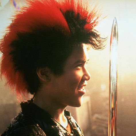 Rufio Costume, Hook Robin Williams, Rufio Hook, Movie Character Tattoos, Hook Movie, Dante Basco, Bright Red Hair, Last Words, Steven Spielberg