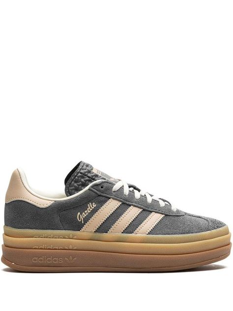 Adidas Gazelle Colors, Gazelle Bold Outfit, Grey Sneakers Outfit, Elegant Shoes Heels, Adidas Gazelle Bold, Gazelle Bold, Fall Sneakers, Adidas Shoes Originals, Christmas Shoes