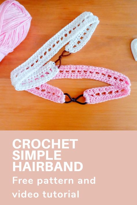 Crochet this beautiful and easy Boho headband, with 100% cotton yarn. The free pattern and video tutorial are on my blog and YouTube channel (Selina Veronique).  This free crochet headband is exactly what you need to start to crochet. A great Pattern for beginners. #crochet #freecrochetpattern #easycrochet #crochetcraft #halfdoublecrochet #crochetproject #freecrochet #crochet headband #crochethairband Easy Headband Crochet Pattern Free, Crochet Over Headband, Crocheted Hairbands Free Patterns, Crochet Hair Headband, Headband Hairstyles Crochet, Crochet Headband With Hair Tie Pattern Free, Crochet Hair Band Free Pattern, Crochet Adult Headband, Crochet Cotton Headband Free Pattern