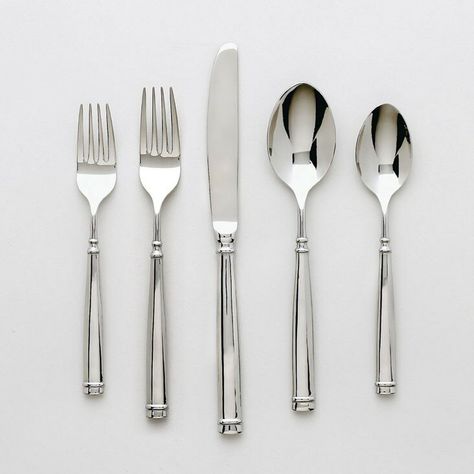 Donata Stainless Steel Flatware & Reviews | Birch Lane Colorful Dinnerware, Spoon Fork Knife, Flatware Storage, Flatware Sets, Stainless Steel Dishwasher, Wants And Needs, Curtain Hardware, Crystal Glassware, Stainless Steel Flatware