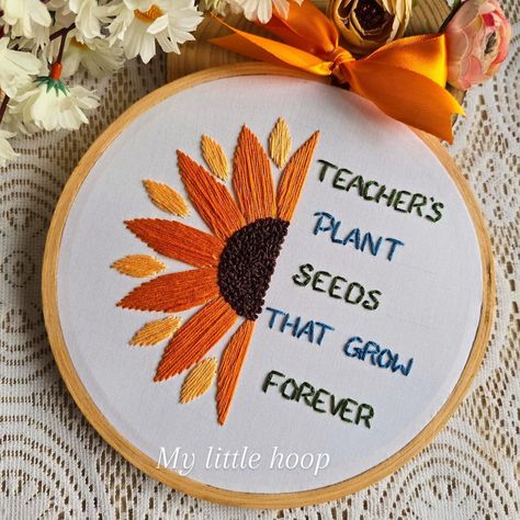 Nimmy Amal | Teachers day ❤️ . @my_little_hoop Dm for orders.. . . #embroidery #embroideryart #embroiderydesign #embraceyourself #embroideryflowers… | Instagram Hand Embroidered Teacher Gifts, Teacher Day Embroidery, Embroidery Gifts For Teachers, Teacher Gift Embroidery, Teacher Embroidery Designs, Embroidery Teacher, Teacher Embroidery, Physical Activities For Kids, Presents For Teachers