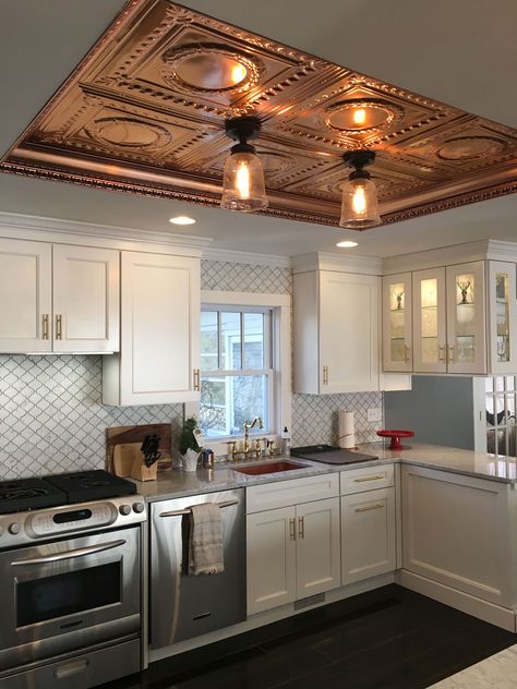 Embossed ceiling tiles