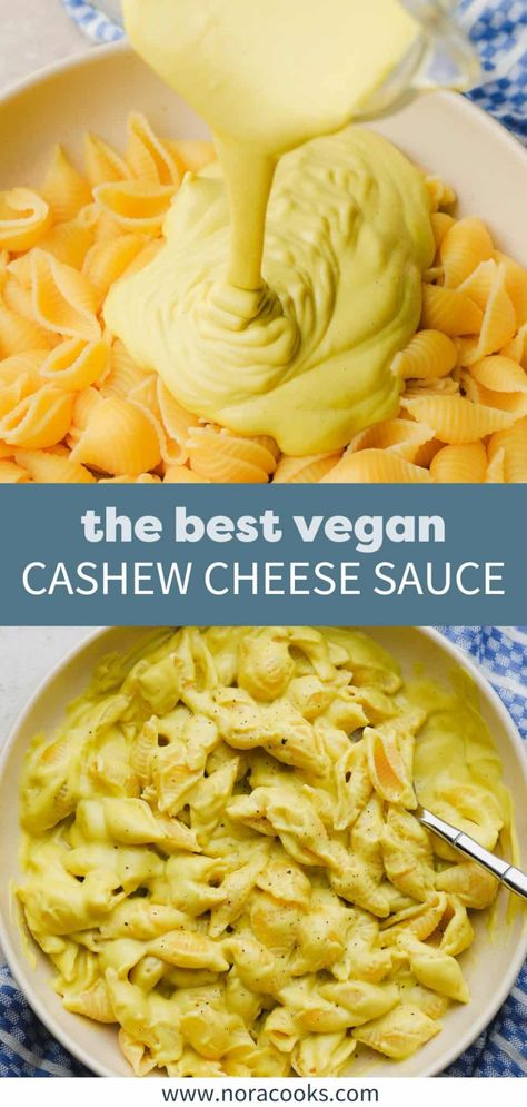 Best Vegan Cheese Sauce, Enchiladas Pasta, Paleo Sauce, Vegan Cashew Cheese Sauce, Alternative Food, Vegan Dressings, Nora Cooks, Cashew Cheese Sauce, Vegan Cashew Cheese