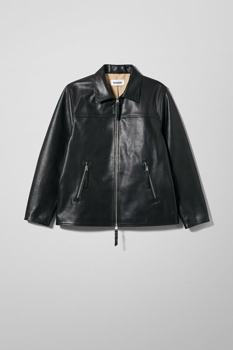 Weekday Jim Leather Jacket - Black Winter Styles, Men's Jackets, Mode Inspo, Leather Jacket Black, The Fashion Industry, Black Leather Jacket, Lookbook Outfits, Fashion Industry, Dream Clothes