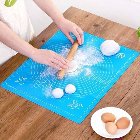 ESSPY Silicon Fondant Rolling Mat or Silicone Baking Sheet Large with Measurements Stretchable for Kitchen Roti Chapati Cake Pad Cooking Dough Atta Kneading (48x38cm,Blue) Food-grade Silicone Baking Mat Price in India - Buy ESSPY Silicon Fondant Rolling Mat or Silicone Baking Sheet Large with Measurements Stretchable for Kitchen Roti Chapati Cake Pad Cooking Dough Atta Kneading (48x38cm,Blue) Food-grade Silicone Baking Mat online at Flipkart.com Roti Maker, Silicone Baking Sheet, Kneading Dough, Pastry Board, Silicone Mat, Silicone Baking Mat, Chapati, Baking And Pastry, Baking Mat