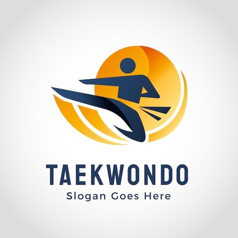 Gradient taekwondo logo design template | Free Vector #Freepik #freevector #taekwondo-logo #personal-logo #logo #logo-templates Taekwondo Logo Design, Stiker Cake, Logo Taekwondo, Vector Gradient, Club Logo, School Posters, Personal Logo, Logo Design Template, Free Vectors