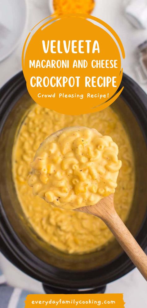 Velveeta macaroni and cheese is so easy to make in the crockpot, and it’s loaded with rich, cheesy flavor and tender noodles. Macaroni And Cheese Crockpot, Easy Crockpot Mac And Cheese Recipe, Velveeta Macaroni And Cheese, Mac N Cheese Crockpot, Slow Cooker Mac And Cheese, Crockpot Mac N Cheese Recipe, Velveeta Mac And Cheese, Velveeta Recipes, Easy Mac N Cheese Recipe