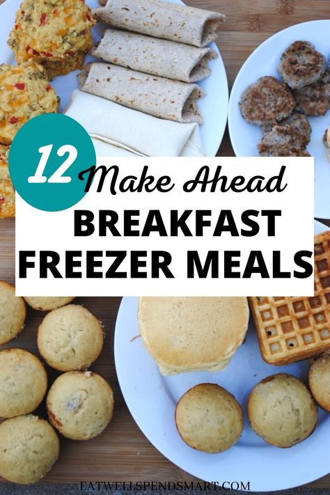 Simplify your mornings with a freezer full of nutritious breakfast food. Such a sanity saver! 12 make ahead breakfast freezer meals that the whole family will love! Fast Overnight Oats, Healthy Frozen Food, Freezer Crockpot Recipes, Frugal Breakfast, Breakfast Freezer Meals, Freezer Stock, Cheap Camping Meals, Healthy Food On A Budget, Work Breakfast