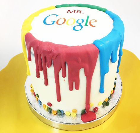 Halloween is just around the corner and I spotted this random Google cake on Instagram which looks like it was designed for the scary day.  It is a creepy looking Google cake with the Googlely colors. Scary Cake, Scary Cakes, Cake Artist, Scary Creepy, People Eating, Cake Images, Latest Images, Around The Corner, Birthday Cake