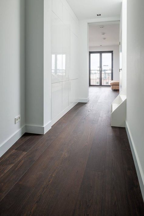 Dark Scandinavian Interior, Dark Floor Living Room, Refinishing Hardwood Floors, Dark Floors, Wood Floors Wide Plank, Brown Floors, Dark Wood Floors, Flooring Inspiration, Engineered Flooring