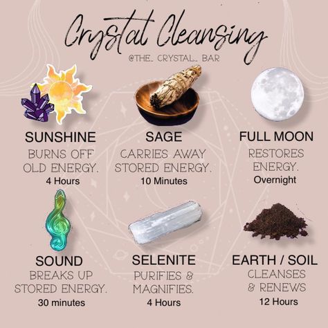 Crystal Cleansing, Crystal Healing Chart, Wiccan Magic, Crystal Guide, Cleansing Crystals, Crystals Healing Properties, Spiritual Crystals, Crystal Healing Stones, Crystal Magic