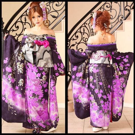 Kimono Tattoo, Tattoo Off, Anime Kimono, Shoulder Tattoos, Gyaru Fashion, Japanese Textiles, Types Of Jackets, Bare Shoulders, Japanese Kimono