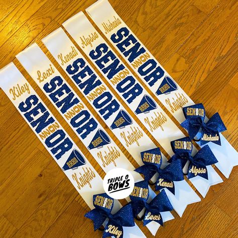 Cheer Sash, Volleyball Senior Night, Senior Sash, Senior Night Posters, Cheer Banquet, Personalized Sash, Senior Day, Senior Night Gifts, Homecoming Mums Diy