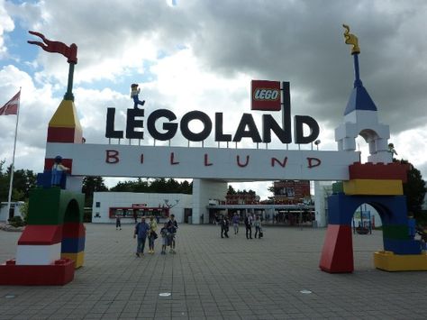 The entrance of Legoland in Billund Lego Park, Legoland Denmark, Lego Factory, Kingdom Of Denmark, Visit Denmark, Visit Asia, Scandinavian Countries, Aarhus, European Travel