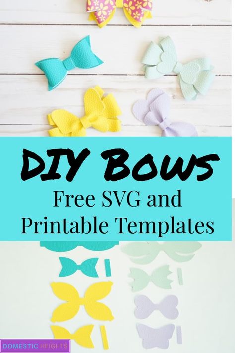 Free SVG leather hair bow template and tutorial with the Cricut Circuit Bow Template, Hair Bow Svg Free, Faux Leather Hair Bows Cricut, Hair Bow Templates Free Printable Pdf, Cricut Hair Bows Template, Hair Bow Svg File Free, Free Faux Leather Bow Template, Leather Bows With Cricut, Free Bow Template For Cricut