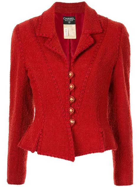 Chanel Blazer, Sunday Top, Designer Jackets For Women, Chanel Tweed Jacket, Abaya Designs Latest, Chanel Jackets, Chanel Suit, Red Chanel, Feminine Wardrobe