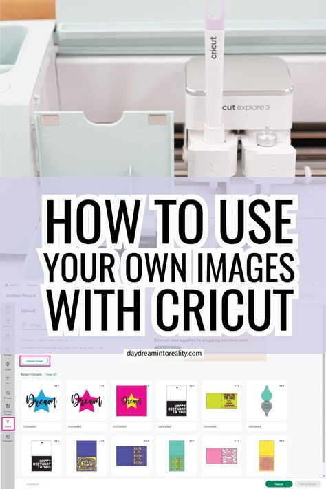 Unlock the potential of Cricut Design Space with these beginner-friendly hacks! Learn how to effortlessly upload your own images and SVG files for personalized projects. Transform your crafts with expert tips and tricks. Classy Cricut Projects, Circuit Explore 3 Projects, How To Download Fonts To Cricut Design, Cricut Maker 3 Projects Beginner, Cricut Joy Projects Beginner, Cricut Ideas Projects, Convert Jpeg To Svg For Cricut, Design Space Cricut Tutorials, Craft Ribbon Storage