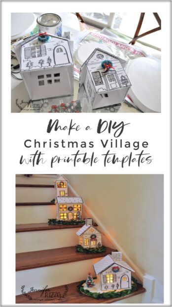 Diy Christmas House, Diy Christmas Village Houses, Diy Christmas Village Displays, Paper House Template, Dollar Tree Christmas Decor, House Village, Diy Christmas Village, House Template, Christmas Village Houses