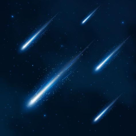 Comet Illustration, Aesthetic Galaxy, Space Stars, Free Photoshop, Shooting Star, Shooting Stars, Starry Sky, Illustration Vector, In Space