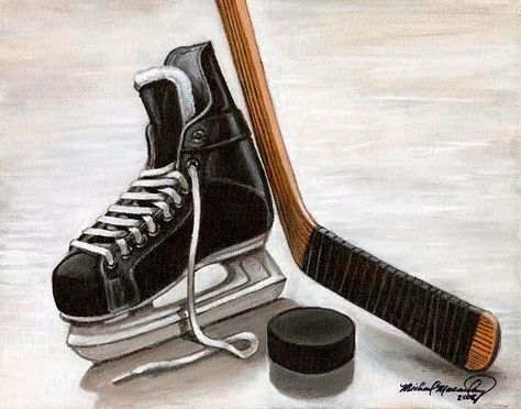 Sport Drawing, Hockey Drawing, Hockey Tattoo, Hockey Crafts, Sports Drawings, Hockey Pictures, Hockey Life, Ice Skates, Hockey Fans