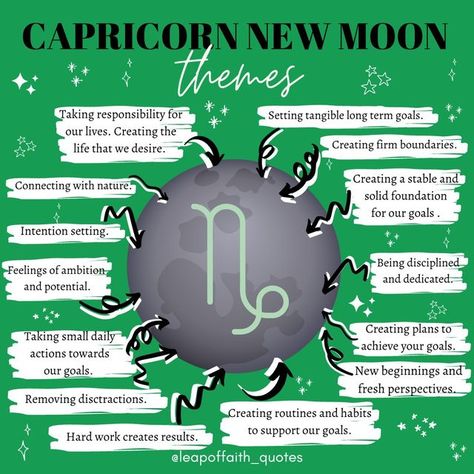 Moon Practice, New Moon In Capricorn, Moon In Capricorn, Sea Goat, Astrology Capricorn, Cold Moon, Capricorn Season, Moon Astrology, New Moon Rituals