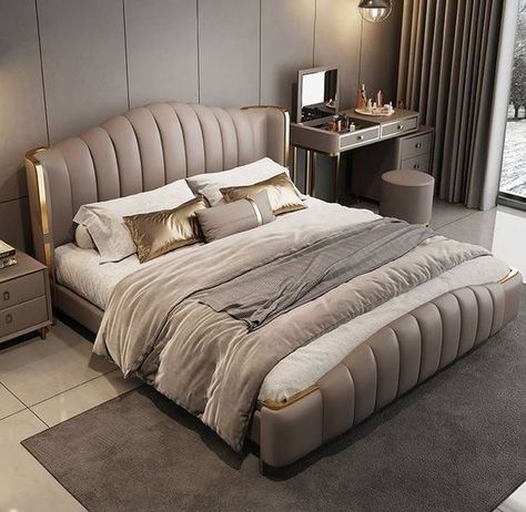 King Size Bed Designs, Bed Back Design, Double Bed Designs, Bed Headboard Design, Cama King Size, Wooden Bed Design, Modern Luxury Bedroom, Modern Sofa Designs, Bed Design Modern