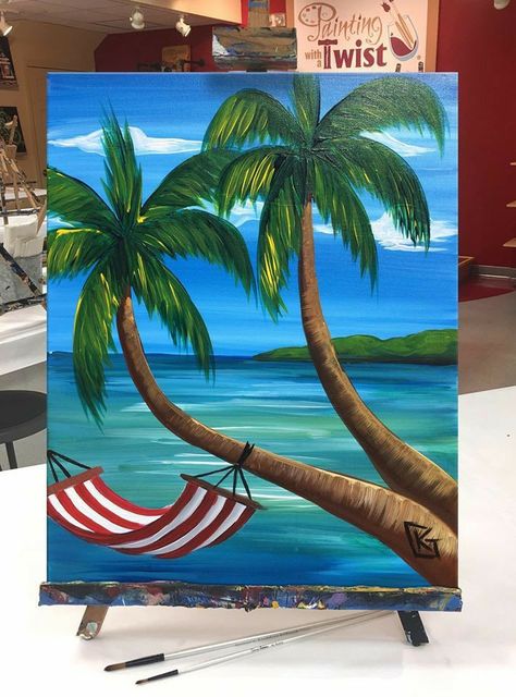 Beach Canvas Paintings, Easy Landscape Paintings, Simple Canvas Paintings, Maori Art, Easy Canvas Painting, Watercolor Paintings Easy, Painting Party, Easy Canvas, Canvas Painting Diy