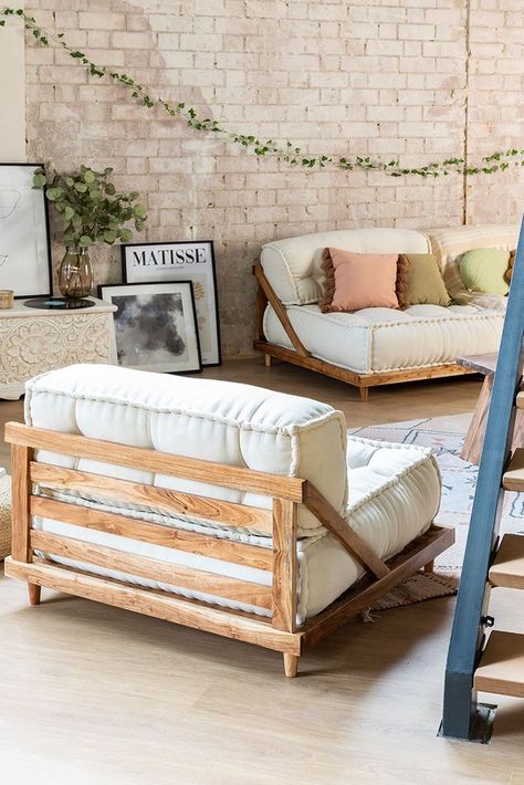 Sofa Alternative, Cafe Breakfast, Wooden Sofa Set Designs, Wooden Sofa Set, Dekorasi Kamar Tidur, Sofa Set Designs, Diy Sofa, Room Couch, Wooden Sofa