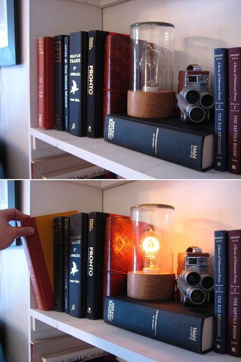 Hidden Passageway Lamp Belongs Here - Yes I know I'm pinning of Imgur... get over it :) Hidden Passageways, Secret Passage, Secret Passages, Secret Passageways, Hidden Rooms, Secret Door, Fine Living, Secret Rooms, Cool Office