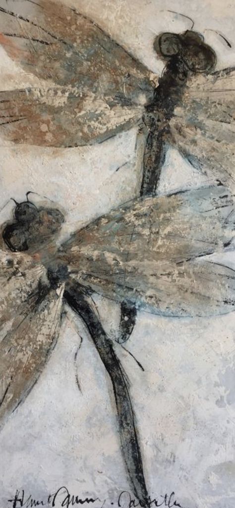 Bird Pencil Drawing, Dragonfly Artwork, Dark Academia Art, Dragonfly Painting, Gelli Printing Art, Figurative Kunst, Matchbox Art, Dragonfly Art, Vedic Art