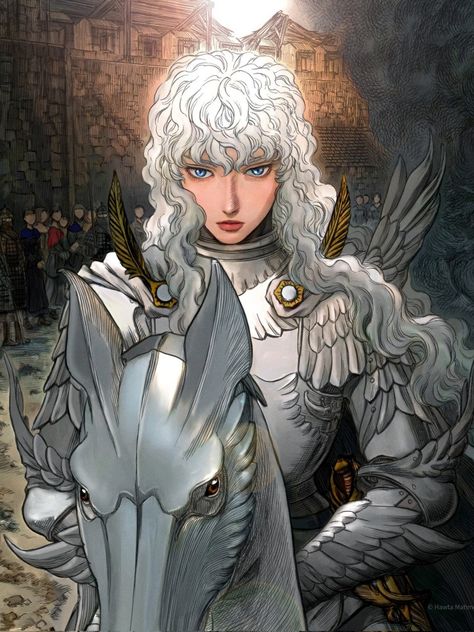 Berserk Griffith, Griffith Berserk, Berserk Guts, Manga Edit, Kentaro Miura, Colored Manga, Chapter 1, Art Anime, White Hair