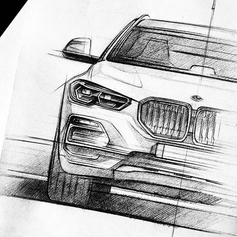 Bmw Sketch, Bike Sketch, Charcoal Sketch, Car Illustration, Sketch Illustration, Park Art, Car Sketch, Car Drawings, Car Art