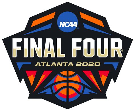 NCAA Mens Final Four Primary Logo (2020) - 2020 NCAA Men's Final Four Logo - Tournament held in Atlanta, GA March Madness Logo, Tournament Logo, State Champs, Basketball Championship, Ncaa Championship, Esports Logo, Basketball Tournament, Ncaa Basketball, Final Four