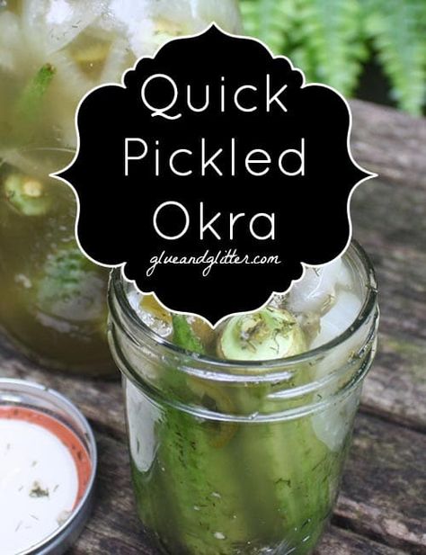 Pickled Okra Recipe, Pickled Okra Recipes, Okra Recipe, Pickled Okra, Okra Recipes, Quick Pickled, Refrigerator Pickles, Pickled Veggies, Lady Fingers