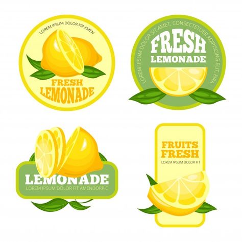 Banana Food, Lemonade Juice, Fruit Syrup, Lemon Drink, Fresh Lemonade, Fruit Drinks, Badge Design, Logo Illustration, Lemon Lime