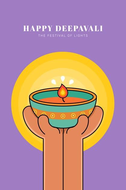 Happy deepavali, the festival of lights background Free Vector Deepavali Poster Design, Happy Deepavali Poster, Deepavali Illustration, Rangoli Illustration, Deepavali Poster, Ramnavmi Wishes, Diwali Board, Say No To Crackers, Diwali Illustration