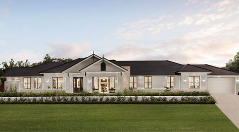 Acerage Homes, Master Suite Layout, Hampton Manor, Mcdonald Jones Homes, Single Storey House Plans, Classic Facade, Box Hill, Country Manor, Country House Design