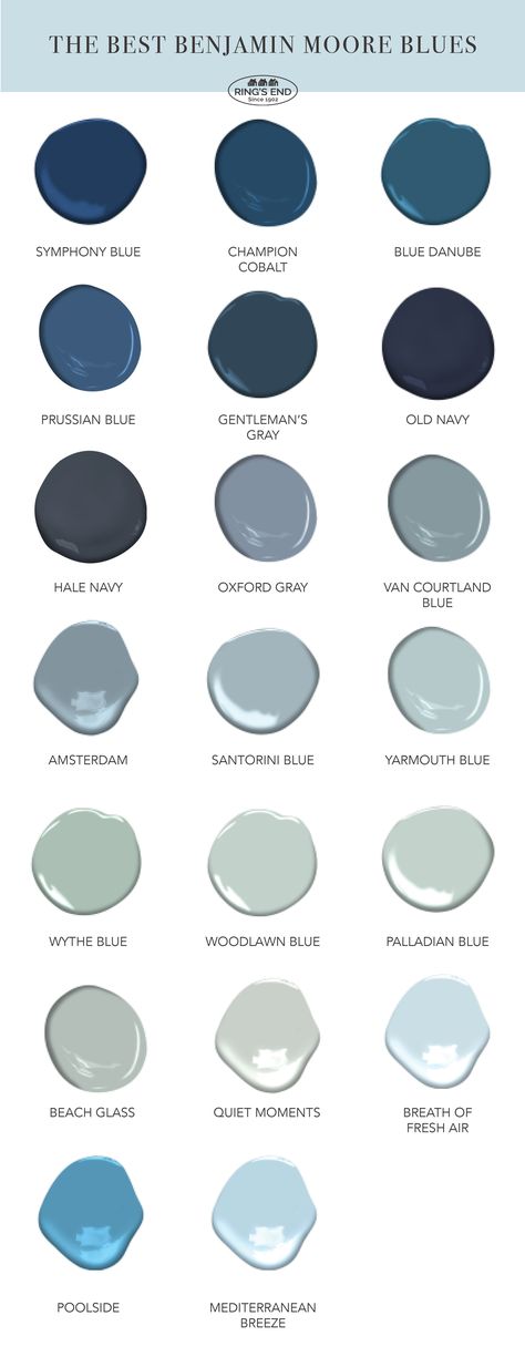 Benjamin Moore Blue Colors, Benjamin Moore Blues, Benjamin Moore Paint Colors Blue, French Blue Paint, Dark Blue Rooms, Woodlawn Blue, French Bleu, Best Blue Paint Colors, Benjamin Moore Blue