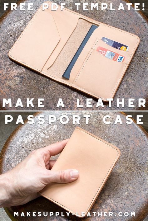 Wallet Pattern Free, Diy Leather Working, Diy Leather Wallet, Leather Working Patterns, Leather Passport Wallet, Diy Leather Projects, Leather Wallet Pattern, Leather Craft Patterns, Leather Craft Projects