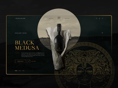 Kaixa ™ on Behance Royal Website Design, Black Website Design, Black Layout, Gold Graphic Design, Jewelry Website Design, Black Medusa, Website Design Inspiration Layout, Web Design Examples, Presentation Design Layout