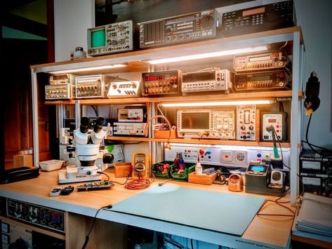 Workbench Electronics, Electronic Workshop, Electronics Lab Workbenches, Workbench Desk, Electronics Workspace, Lab Setup, Electronic Lab, Electronics Bench, Electronics Workbench