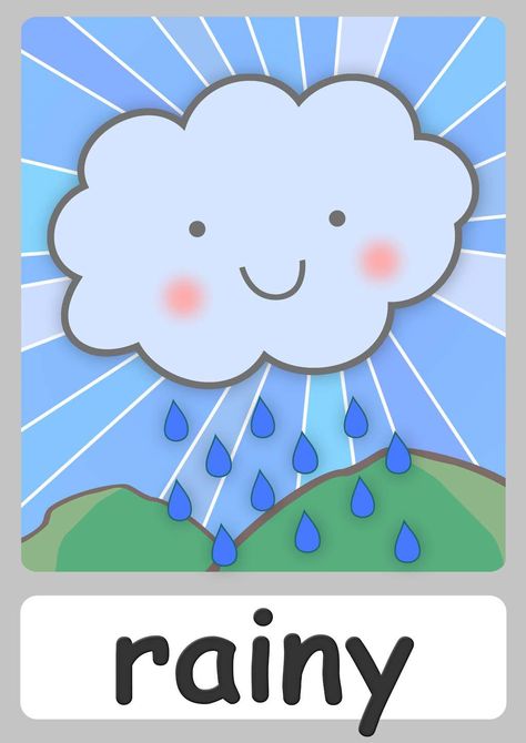 FREE weather Flashcards For Kindergarten! Teach weather easily with these cute… Weather Kindergarten, Flashcards For Kindergarten, Weather Flashcards, Weather For Kids, Weather Activities Preschool, Teaching Weather, Preschool Charts, Free Flashcards, Prek Activities